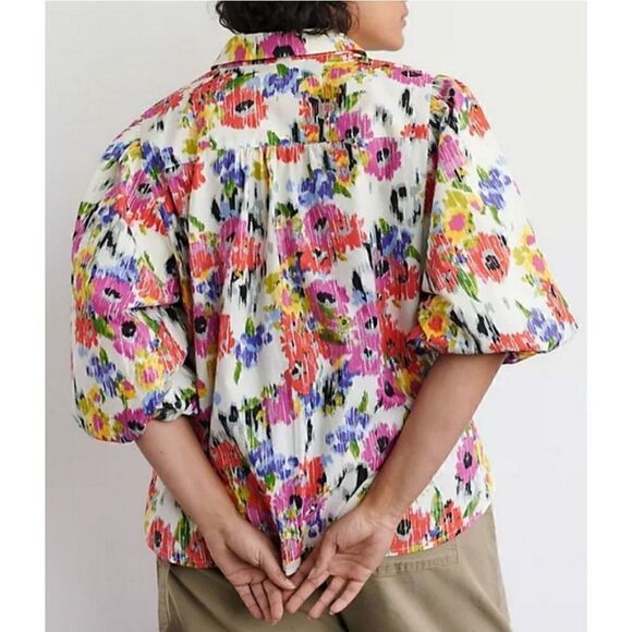 Anthropologie Rachael Floral Botton Shirt XS - Picture 3 of 11